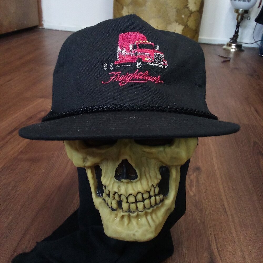 Deadstock Vintage Freightliner Truck Corduroy Snap Hat Cap